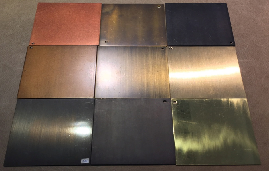 Brass finishes including our burnished bronze, and oxidised brass