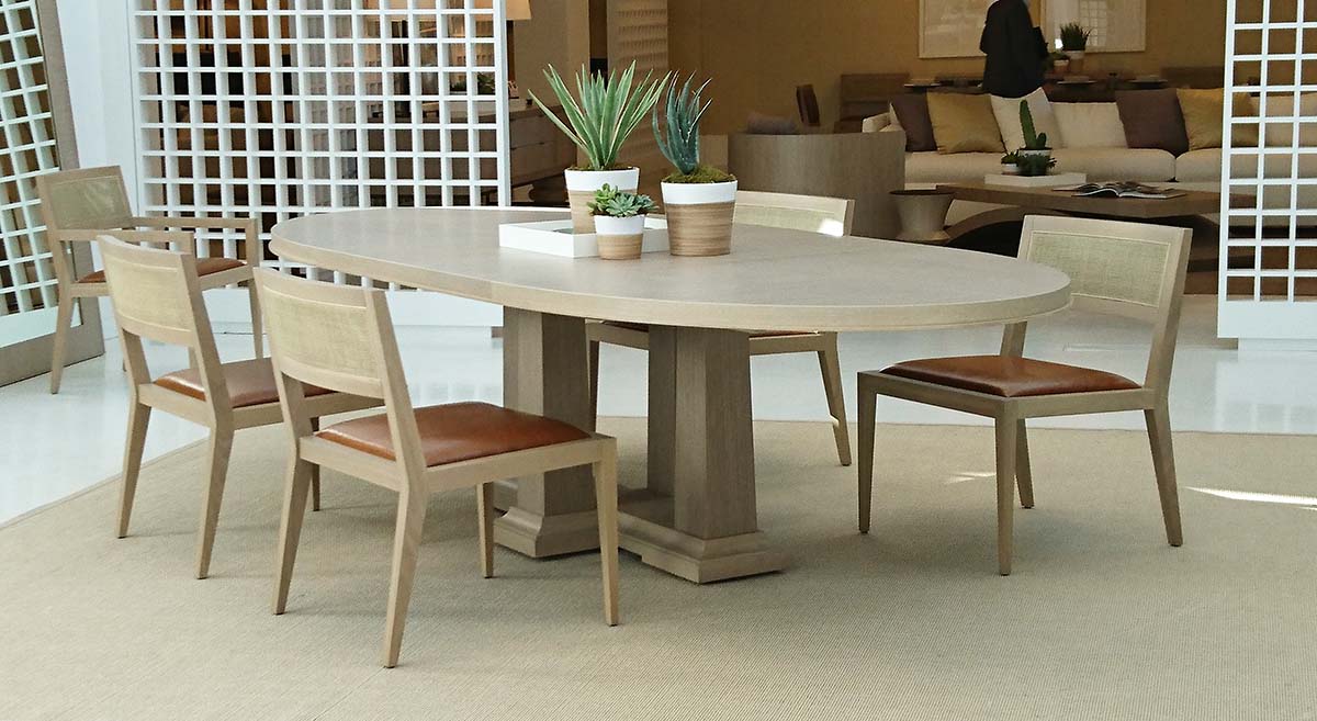 65016-0612 Expandable Oval Dining Table (room set)-Domicile-Modern Desert-Bolier-Decca