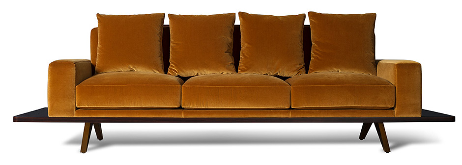 BF-12003RS Amber (front)_The London Collection_earthy yellow furniture