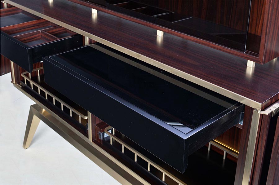 BF-13004RS_Hoxton Drink Cabinet pull out trays detail_The London Collection_Decca Home