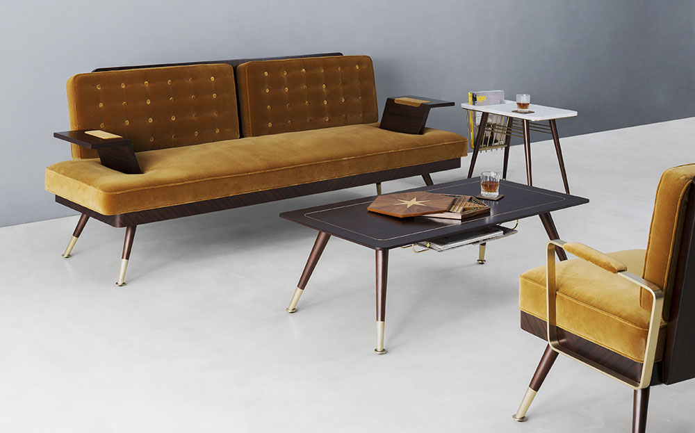 The London Collection by Bert Frank_earthy yellow_mid century modern furniture