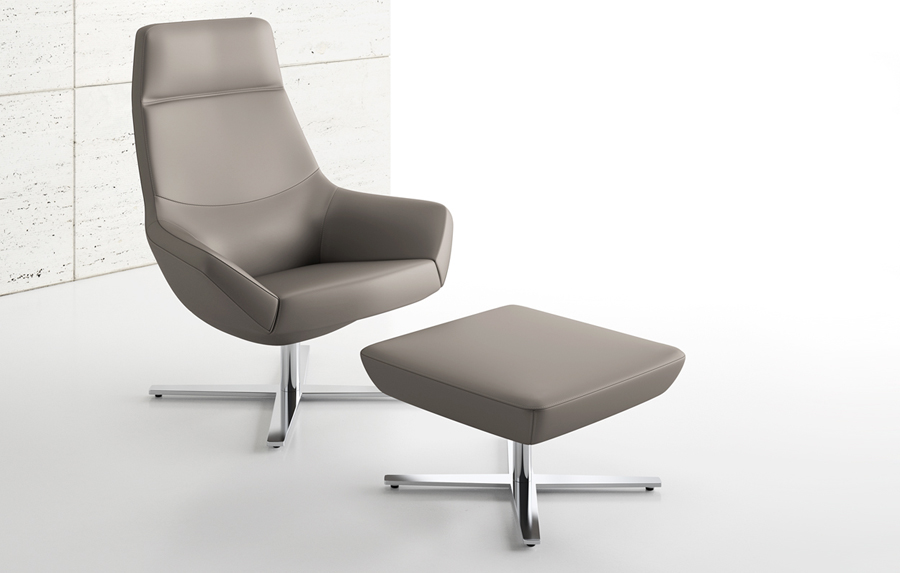 Decca Contract by Decca // Decca London // Bing Collection designed by 5d studio for Decca // Luxury lounge seating available in a variety of back styles and base options. 