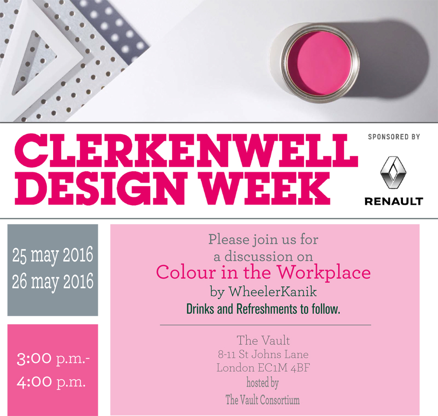 Colour in the office // Event at The Vault this CDW 2016