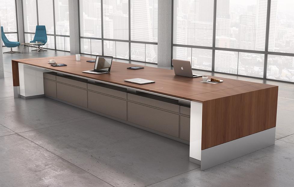 Decca Contract // Decca London // Motile Conference height adjustable table //Luxury office furniture