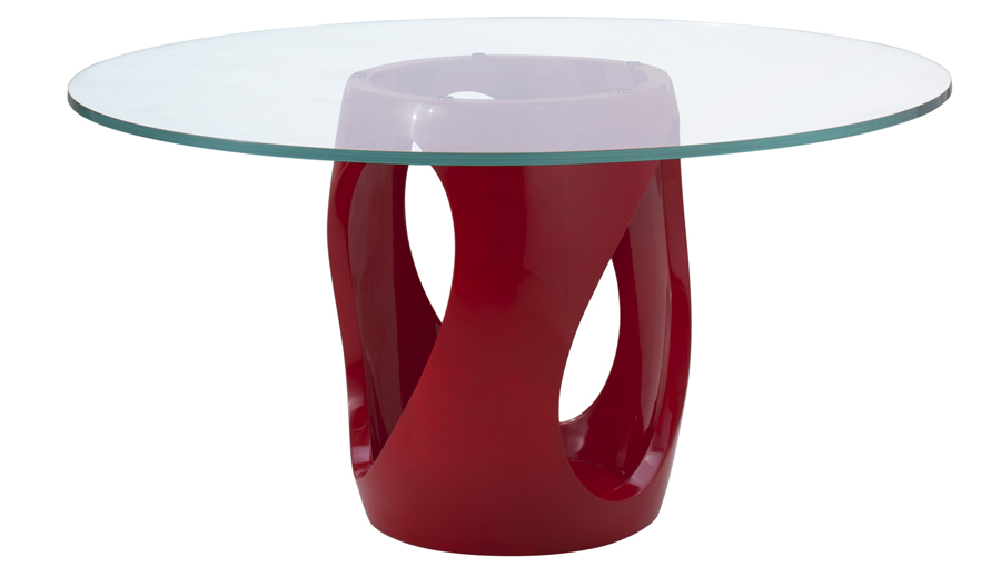 Decca London // Signet Collection by Dakota Jackson // Signet Dining Table in Chinese Red Lacquer Finish // Modern Interiors